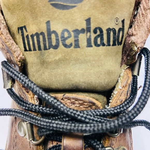 Timberland Unisex Euro Hiker Hiking Boots 100% Brown Leather 7 1/2 EUC - Picture 9 of 13